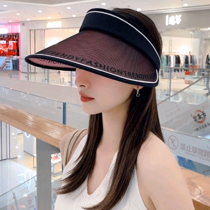 Mũ Lưỡi Trai Đi Biển Vành Rộng Fashion Nón Nữ Nửa Đầu Chống Nắng Chống Tia Uv Thời Trang - Shop Mẹ Bống - Ảnh 7