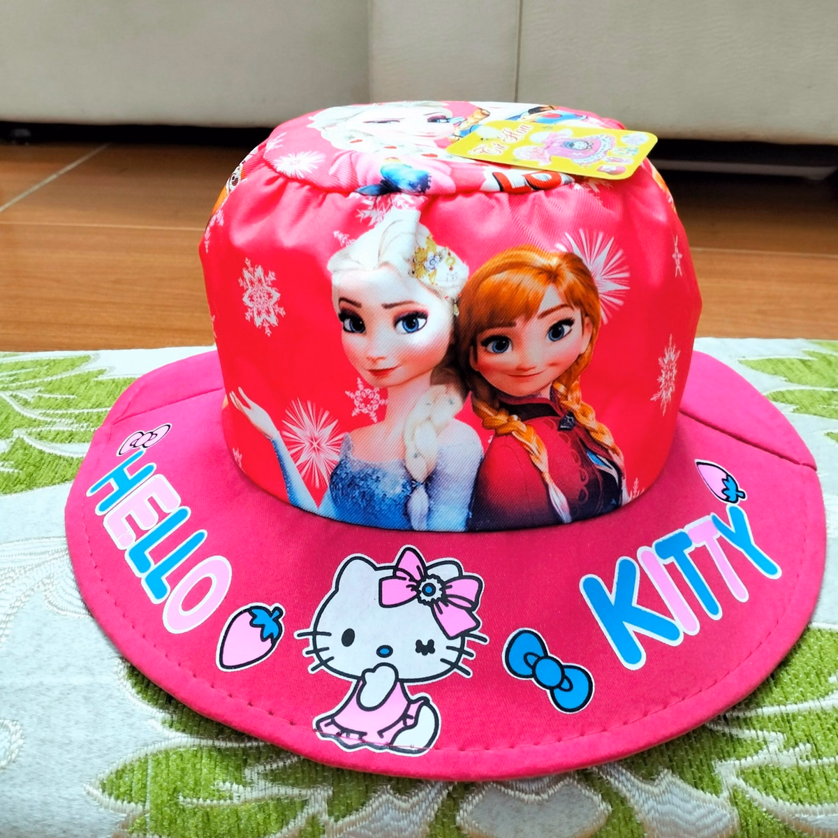 Mũ Nón Tai Bèo Vành Xếp In Công Chúa Hello Kitty Dễ Thương - Hana Global - Ảnh 3