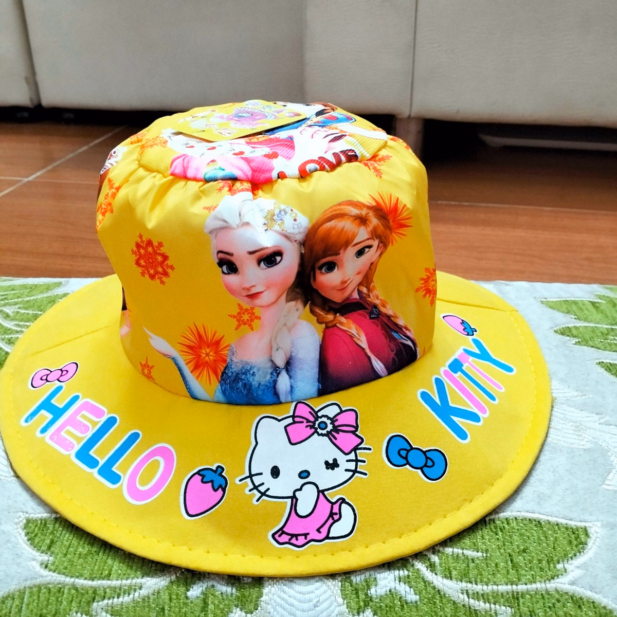 Mũ Nón Tai Bèo Vành Xếp In Công Chúa Hello Kitty Dễ Thương - Hana Global - Ảnh 5