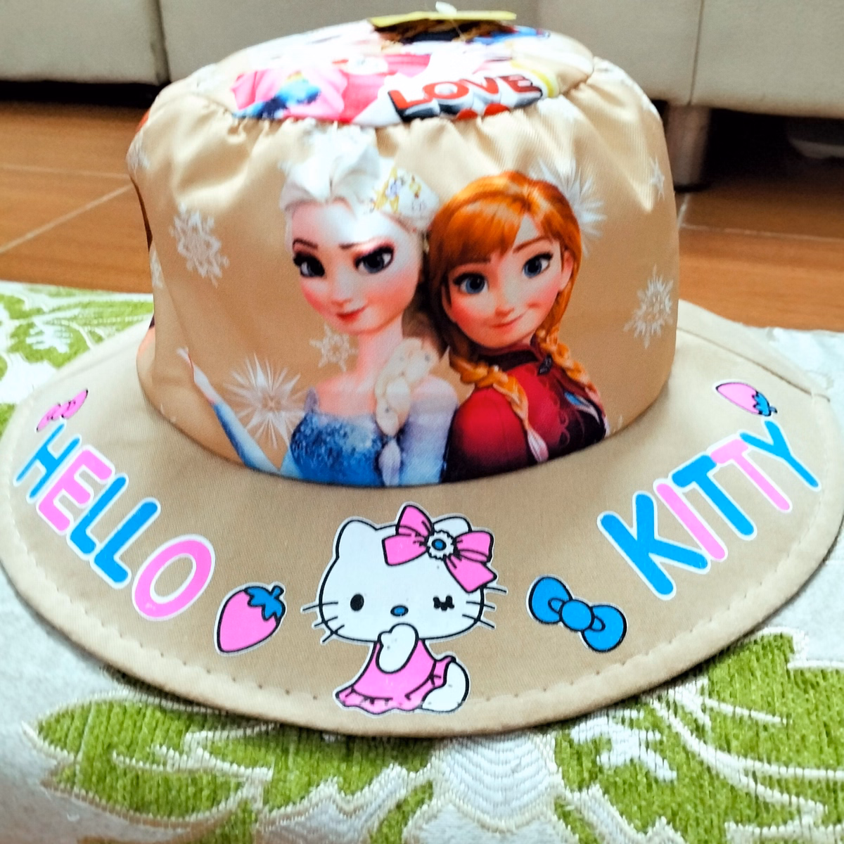 Mũ Nón Tai Bèo Vành Xếp In Công Chúa Hello Kitty Dễ Thương - Hana Global - Ảnh 6