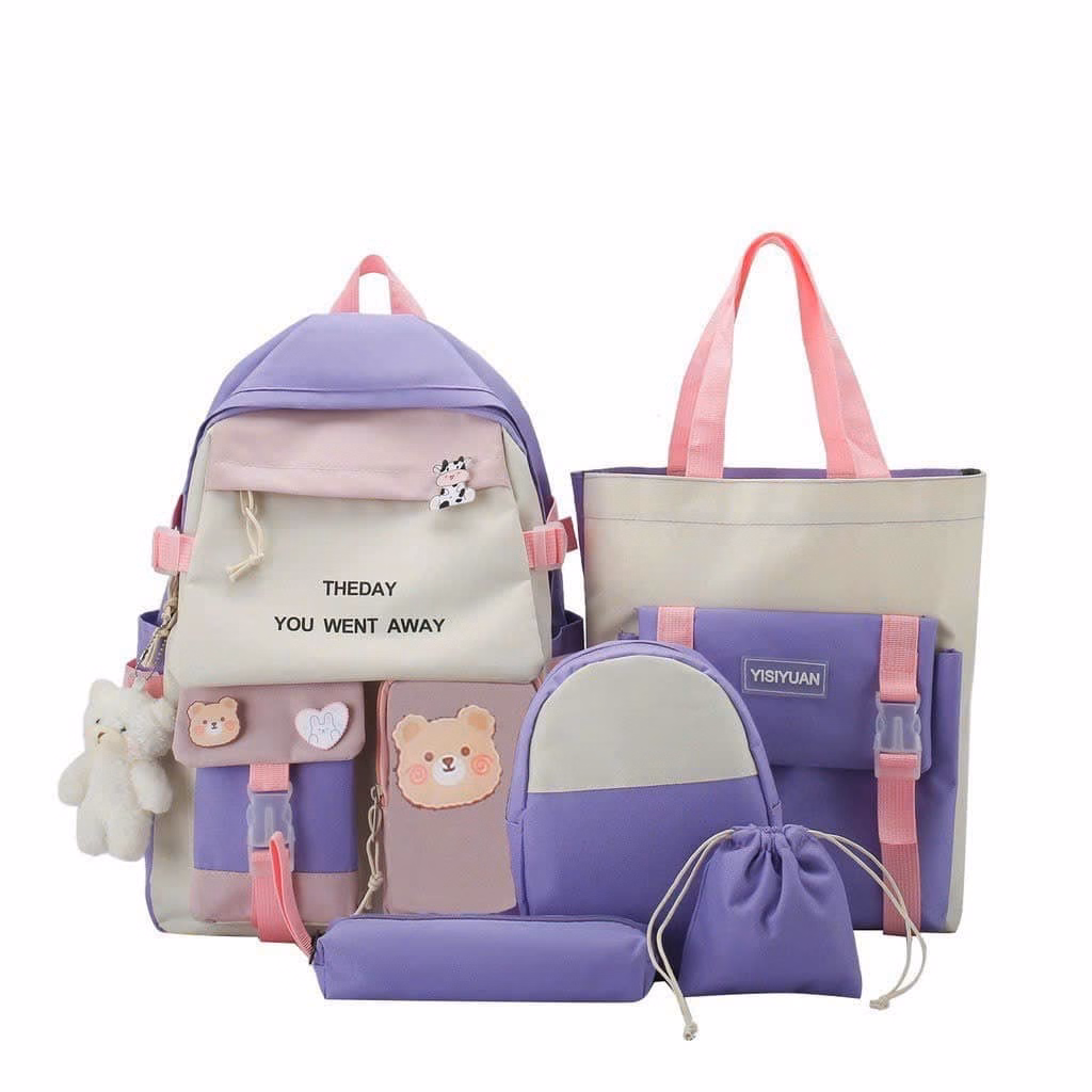 Set Balo 4 Món The Day Phối Màu S05 Phong Cách Ulzzang Vừa A4 St709 - Nana House - Ảnh 2