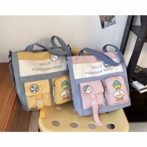 Tote Đi Học Phối Màu Hello Vừa A4 Đeo 2 Kiểu St01 - Be Yourself