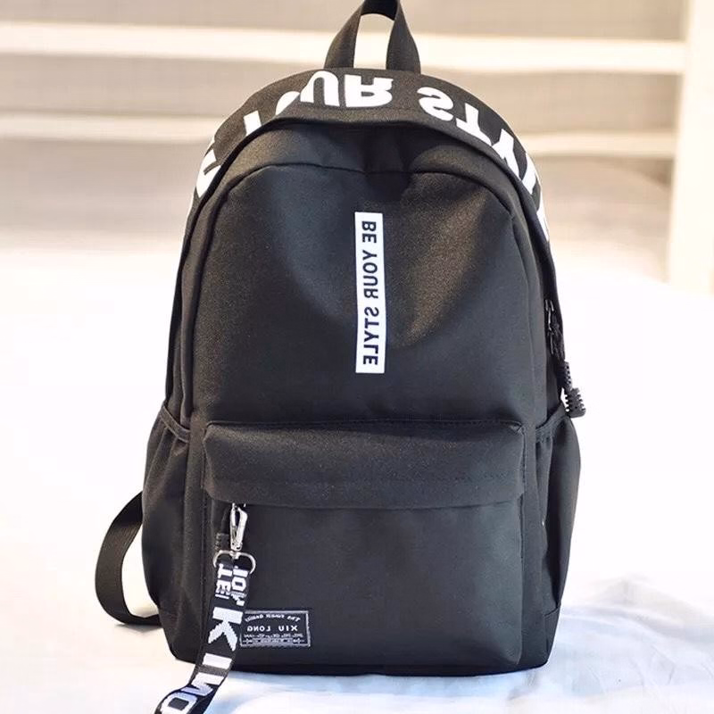 Balo Đi Học Vải Bố Canva In Chữ Và Mèo Xinh Xắn - Shop Mẹ Bống - Ảnh 6