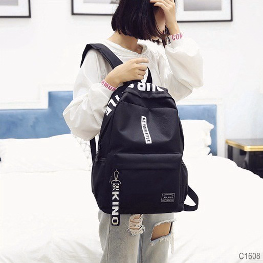 Balo Đi Học Vải Bố Canva In Chữ Và Mèo Xinh Xắn - Shop Mẹ Bống - Ảnh 11