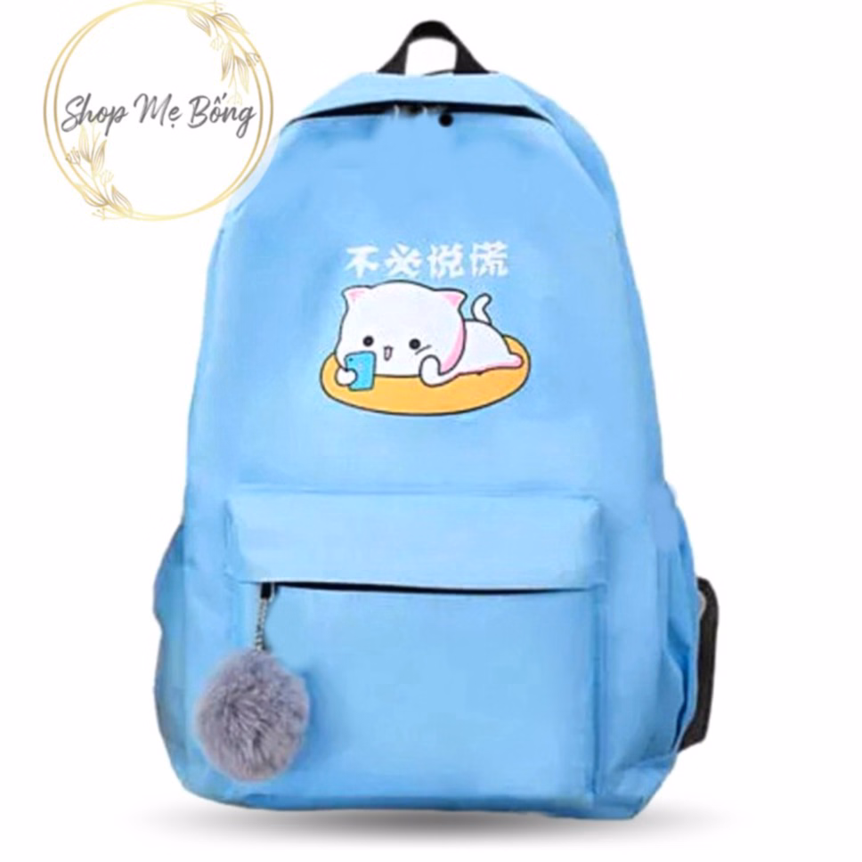 Balo Đi Học Vải Bố Canva In Chữ Và Mèo Xinh Xắn - Shop Mẹ Bống - Ảnh 13