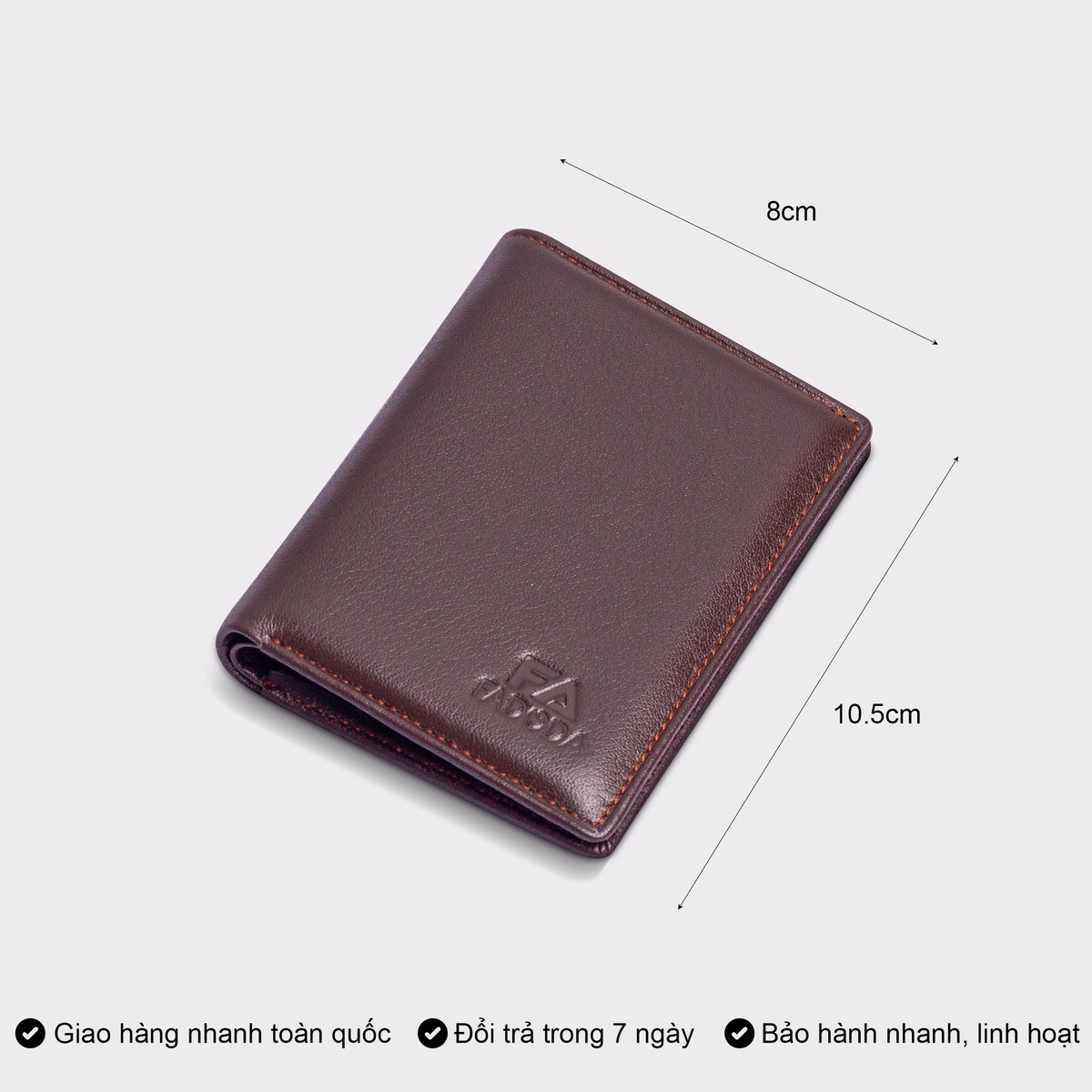Ví Da Bò Thật Nhiều Ngăn Dáng Đứng Vn035 Fadoda - Ảnh 2
