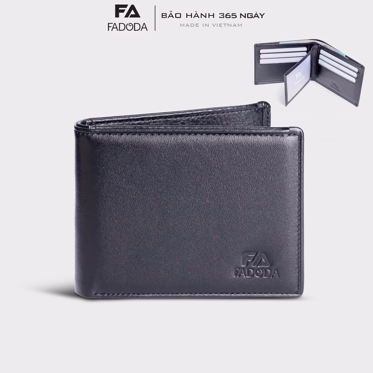 Ví Da Bò Mini Nhiều Ngăn Đựng Thẻ Fadoda Vn036