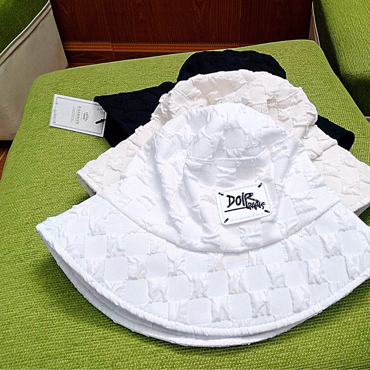 Mũ Bucket, Nón Tai Bèo Thời Trang Nam Nữ Kaki Mềm Hoạ Tiết Logo Dior Paris- Shop Mẹ Bống - Ảnh 3
