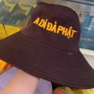 Nón Đi Chùa,Nón Thêu Chữ ''A Di Đà Phật'' - Shop Mẹ Bống