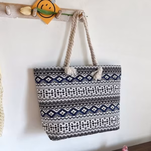 Túi Xách Đeo Vai Vải Bố Cỡ Lớn Họa Tiết Thổ Cẩm - Shop Mẹ Bống