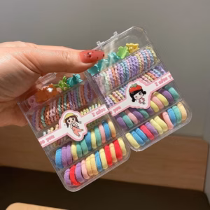 Set Buộc Tóc, Kẹp Tóc Hộp 5 Ngăn - Silver