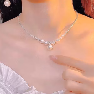 Dây Chuyền Ngọc Trai Vỡ Bạc Ta Cao Cấp Có Thẻ Hóa Đơn - Thắng Giang