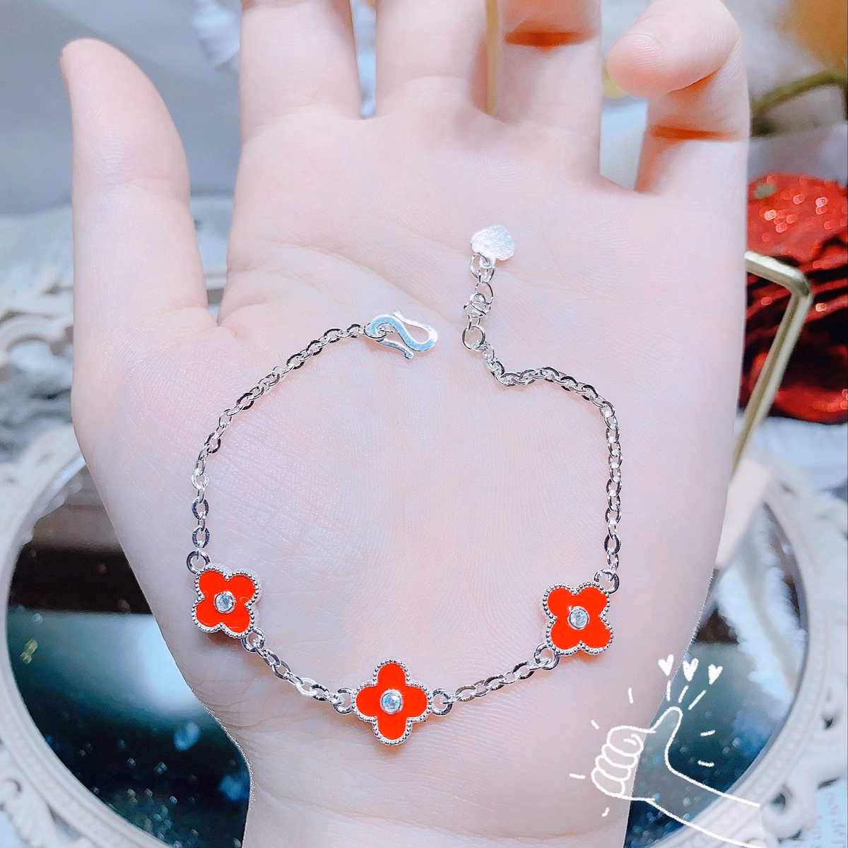 Lắc Tay Cỏ Bốn Lá Bạc Ta Cao Cấp Tgj - Thắng Giang - Ảnh 5