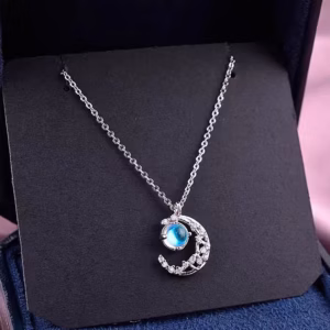 Dây Mặt Trăng Đá Moon Bạc Ta Cao Cấp - Thắng Giang