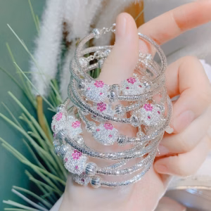 Vòng Tay Hello Kitty Cho Bé Bạc Ta Cao Cấp - Thắng Giang