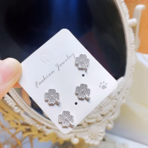 Bông Tai Cỏ Bốn Lá Bạc Ta Cao Cấp - Thắng Giang