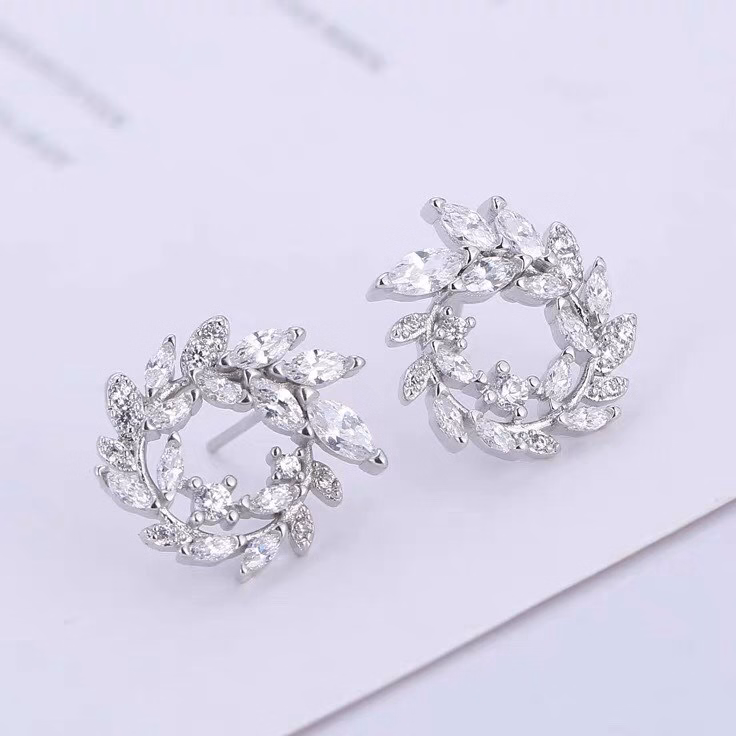 Bông Tai Vòng Nguyệt Quế Bạc Ta Cao Cấp - Thắng Giang - Ảnh 2