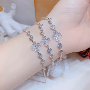 Lắc Tay Cỏ Bốn Lá Bạc Ta Cao Cấp - Thắng Giang