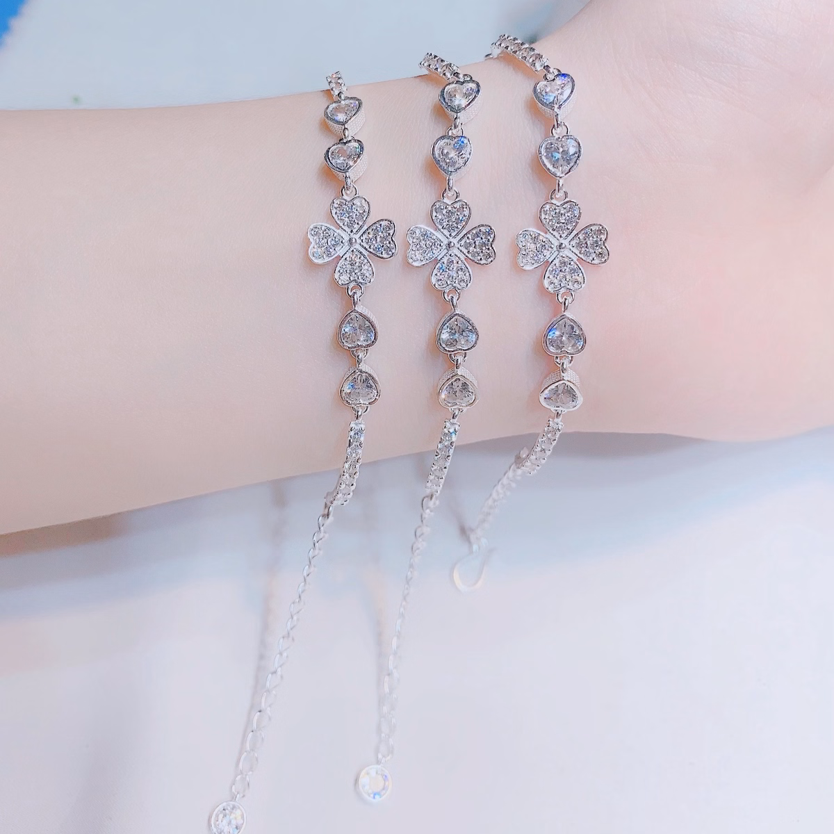 Lắc Tay Cỏ Bốn Lá Bạc Ta Cao Cấp - Thắng Giang - Ảnh 2