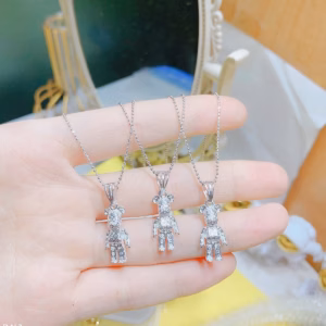 Dây Mặt Gấu Bearbrick Bạc Ta Cao Cấp - Thắng Giang