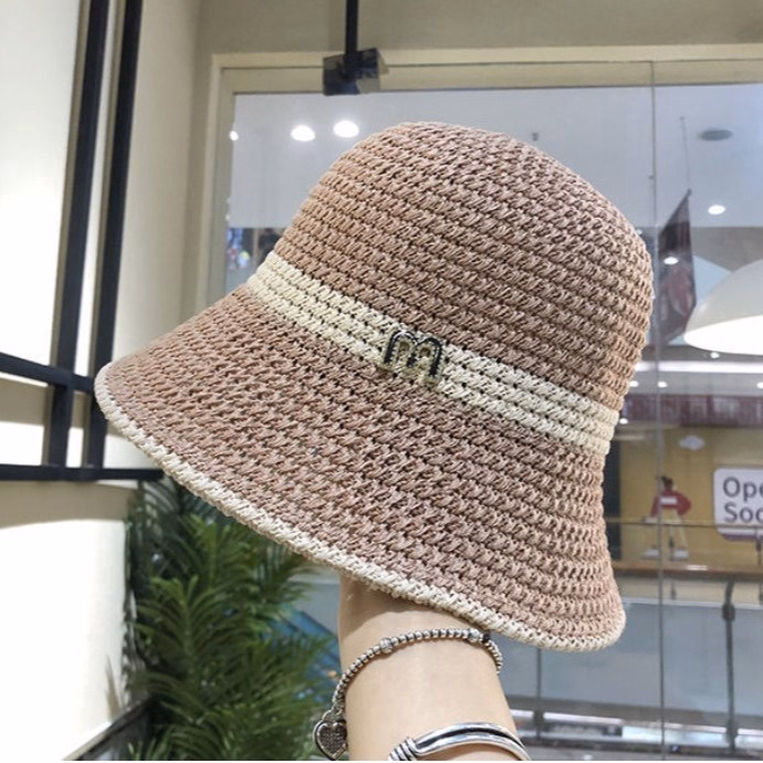 Mũ Bucket, Nón Ta Bèo Dệt Thời Trang Họa Tiết Logo Chữ M - Shop Mẹ Bống - Ảnh 9