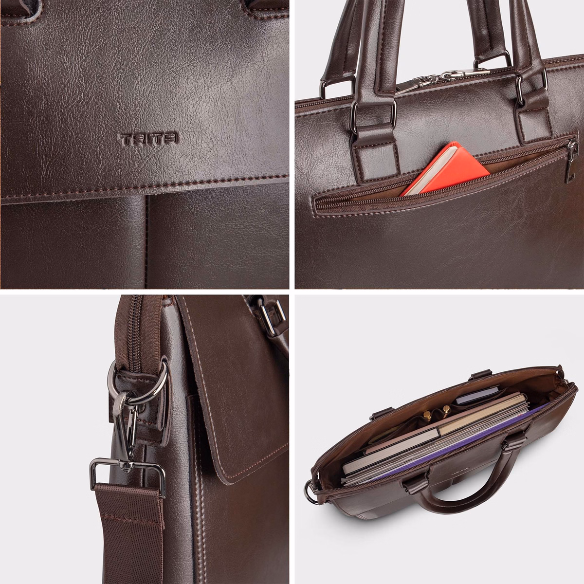 Cặp Da Nam Công Sở Phối Ngăn Tca20 - Trita - Ảnh 5