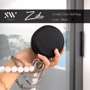 Túi Mini Ziko Dáng Tròn Dây Chuỗi Ngọc (Crystal Chain Ball Bag) - Sincewhen