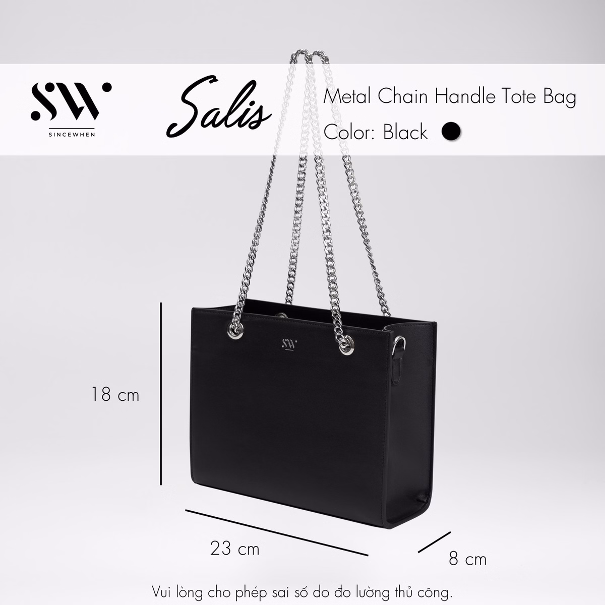 Túi Tote Mini Salis Quai Xách Kim Loại (Metal Chain Handle Tote Bag) - Sincewhen - Ảnh 4