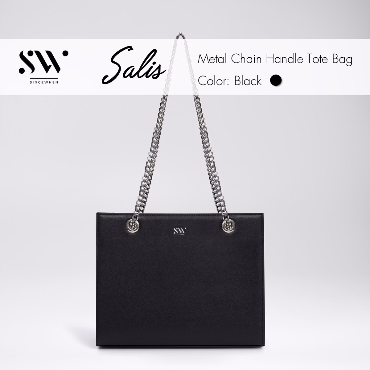 Túi Tote Mini Salis Quai Xách Kim Loại (Metal Chain Handle Tote Bag) - Sincewhen - Ảnh 3