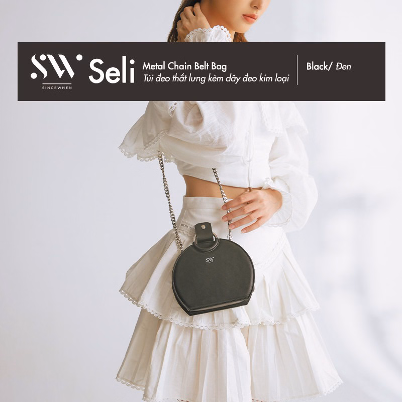 Túi Đeo Thắt Lưng Seli Kèm Dây Kim Loại 3 Trong 1 (Metal Chain Belt Bag) - Sincewhen - Ảnh 2