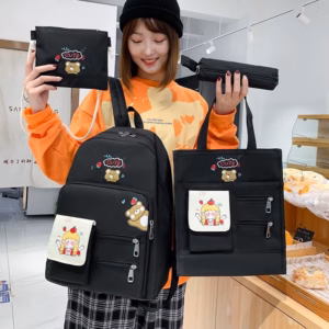 Set Balo 4 Món Cô Gái Kute Phong Cách Hàn Quốc Vừa A4 St234 - Nana House