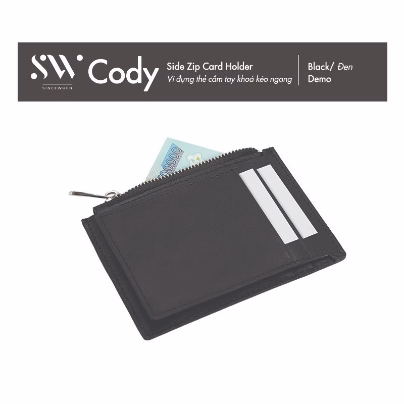Ví Đựng Thẻ Cody Khoá Kéo Ngang (Side Zip Card Holder) - Sincewhen - Ảnh 3