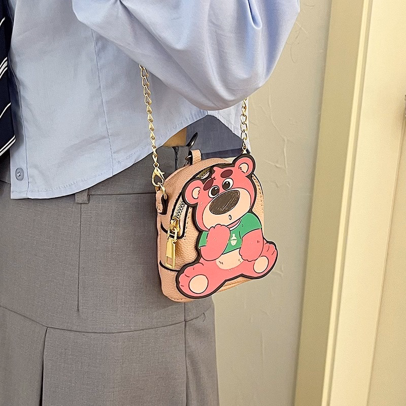 Túi Đeo Chéo Họa Tiết Gấu Dâu Tây Thời Trang Mới Wh445 - Winnie House - Ảnh 7