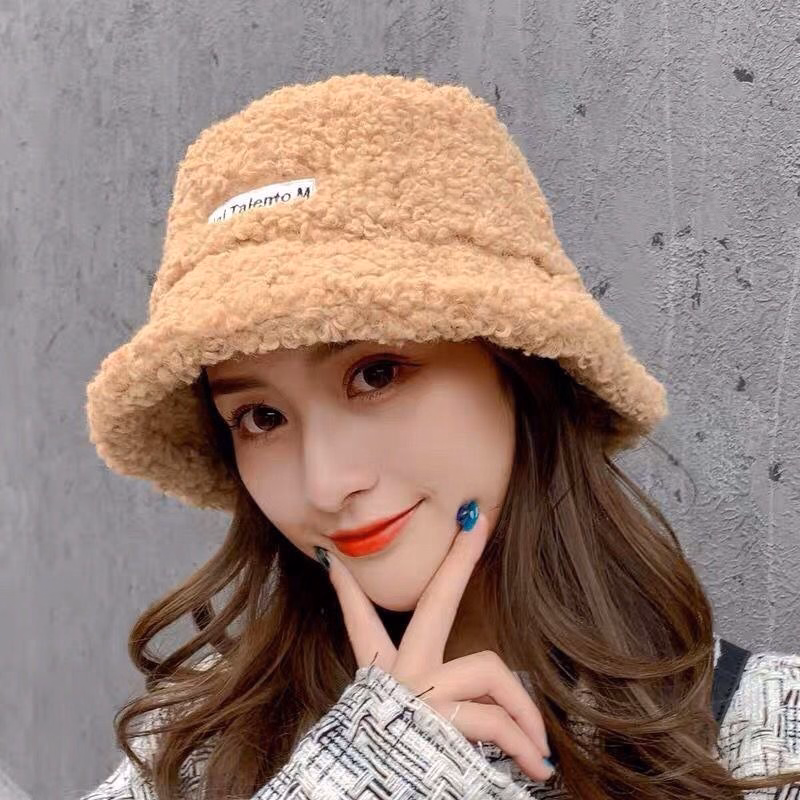 Mũ Lông Cừu Bucket Retro Phong Cách Hàn Quốc Giữ Ấm Thu Đông Pp446 - Pipi Store - Ảnh 3