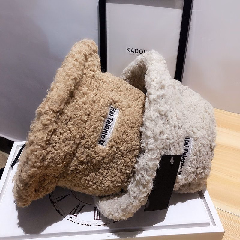 Mũ Lông Cừu Bucket Retro Phong Cách Hàn Quốc Giữ Ấm Thu Đông Pp446 - Pipi Store - Ảnh 7