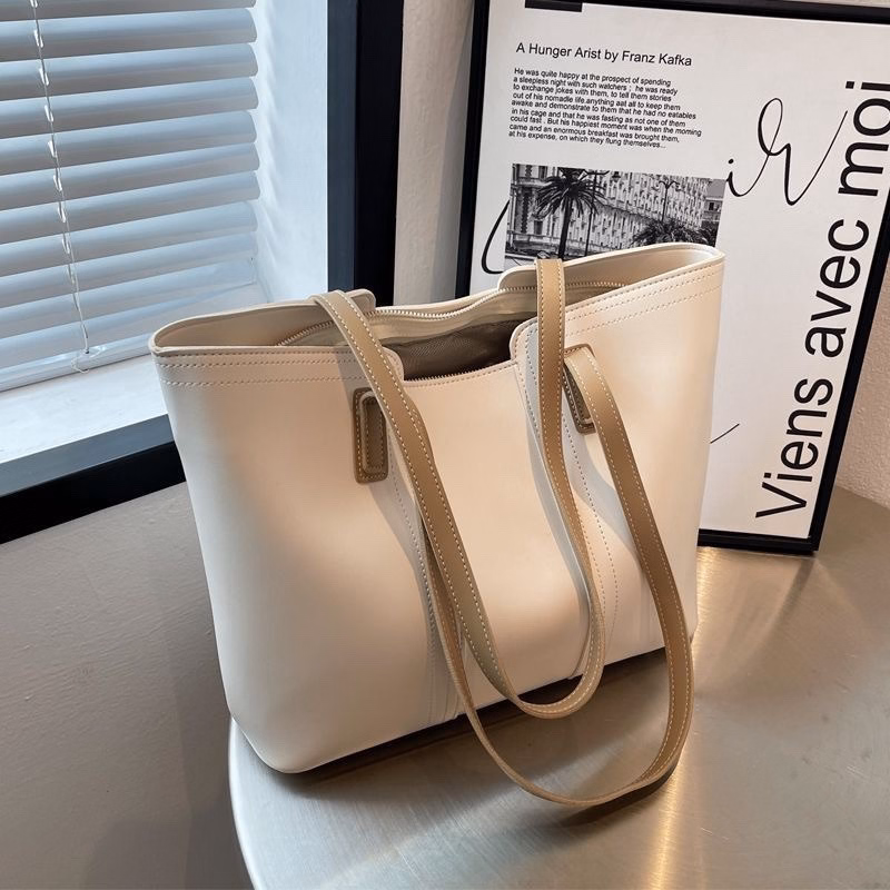 Túi Tote Da, Đeo Vai Da Mềm May Viền Sang Trọng Đẹp Mắt Wh456 - Winnie House