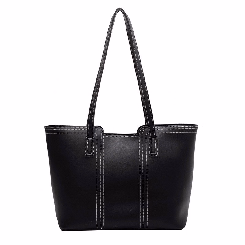 Túi Tote Da, Đeo Vai Da Mềm May Viền Sang Trọng Đẹp Mắt Wh456 - Winnie House - Ảnh 2