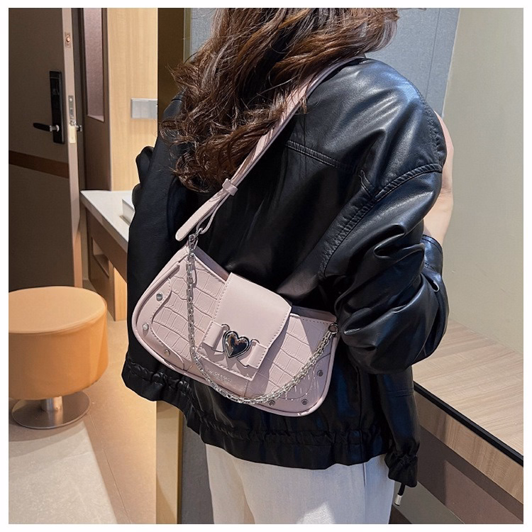 Túi Kẹp Nách, Đeo Vai Phối Xích Khóa Tim Thời Trang Siêu Hiện Đại Pp460 - Pipi Store - Ảnh 6