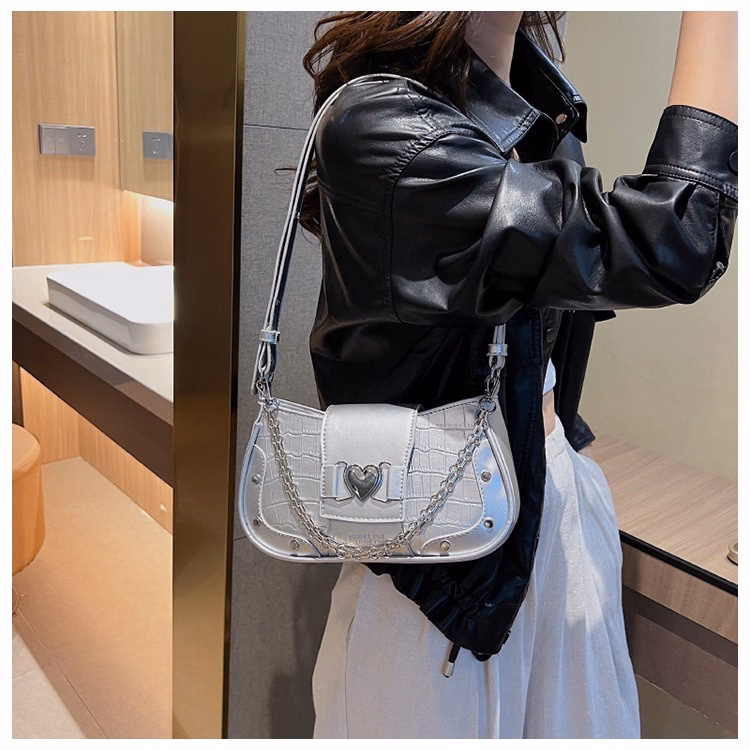 Túi Kẹp Nách, Đeo Vai Phối Xích Khóa Tim Thời Trang Siêu Hiện Đại Pp460 - Pipi Store - Ảnh 12