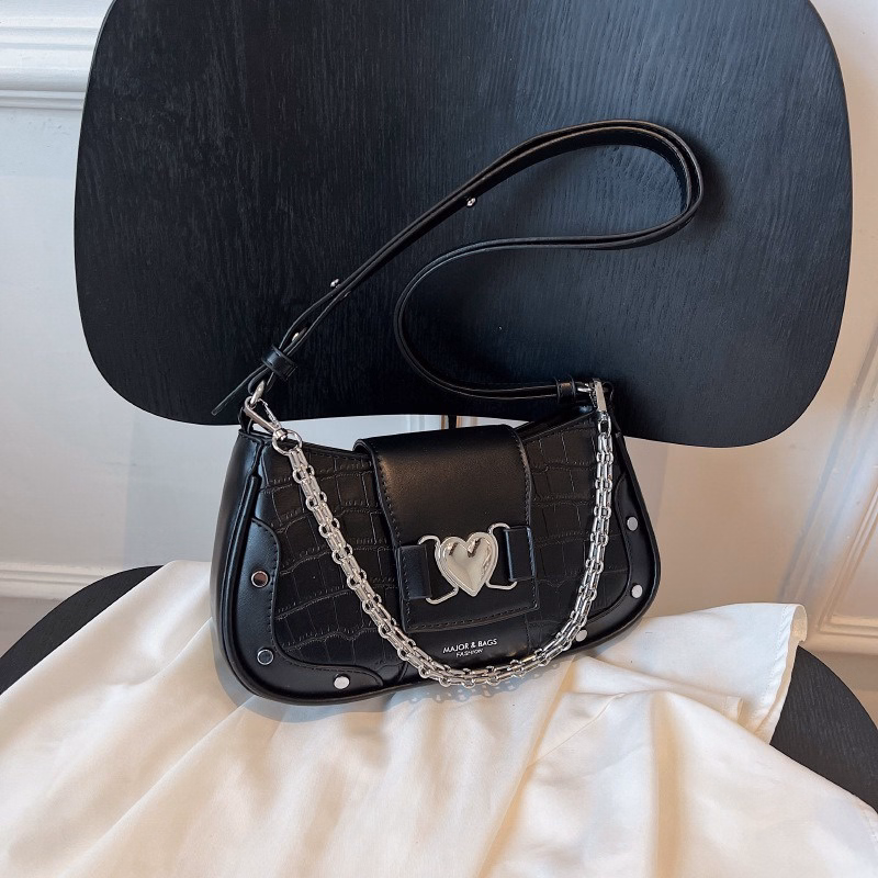 Túi Kẹp Nách, Đeo Vai Phối Xích Khóa Tim Thời Trang Siêu Hiện Đại Pp460 - Pipi Store - Ảnh 10