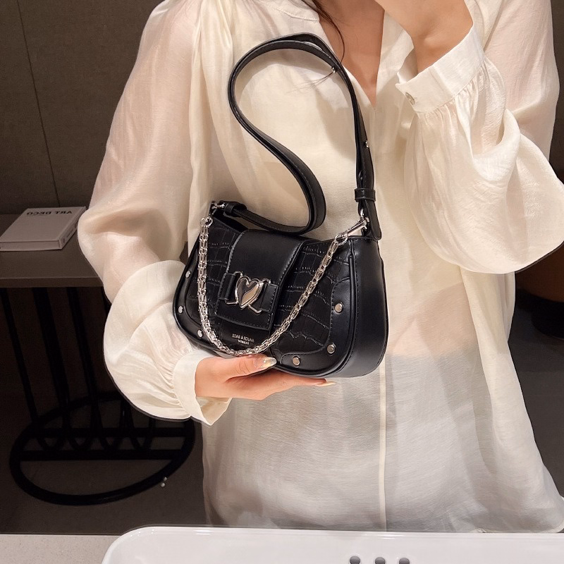 Túi Kẹp Nách, Đeo Vai Phối Xích Khóa Tim Thời Trang Siêu Hiện Đại Pp460 - Pipi Store - Ảnh 18