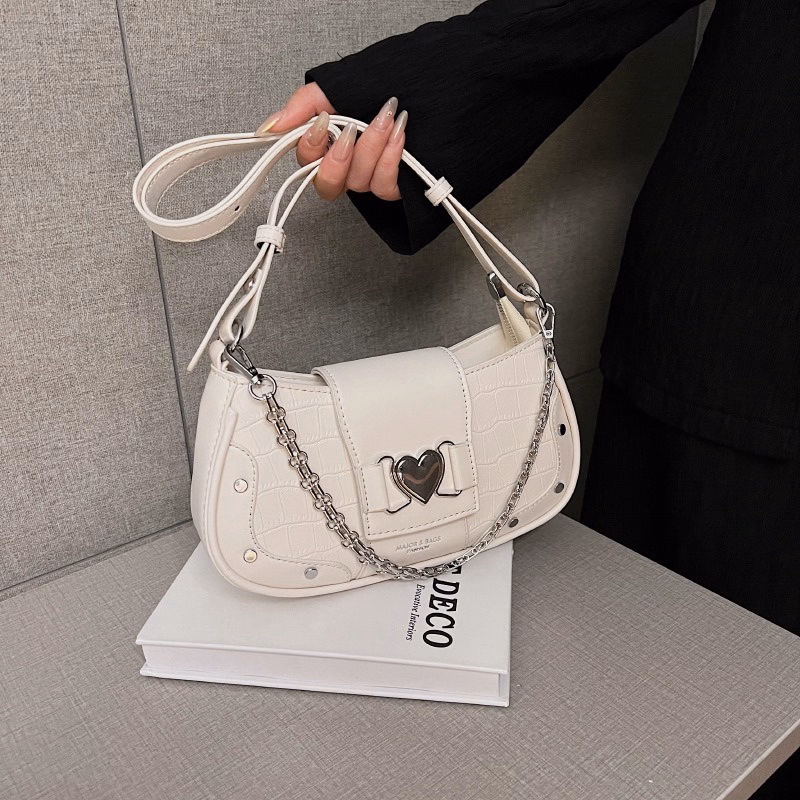 Túi Kẹp Nách, Đeo Vai Phối Xích Khóa Tim Thời Trang Siêu Hiện Đại Pp460 - Pipi Store - Ảnh 16