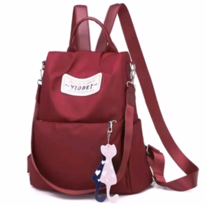 Balo Thời Trang Cao Cấp Phong Cách Hàn Quốc Qiyibei Vải Oxford Kèm Gấu - Shop Mẹ Bống