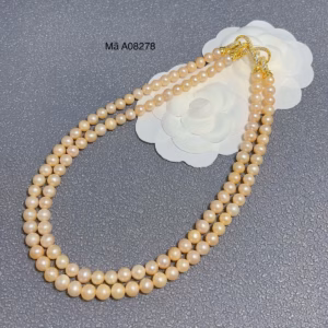 Chuỗi Vòng Cổ Ngọc Trai Nuôi Nướ Ngọt Thiên Nhiên Vip Hai Tầng - Thắng Giang