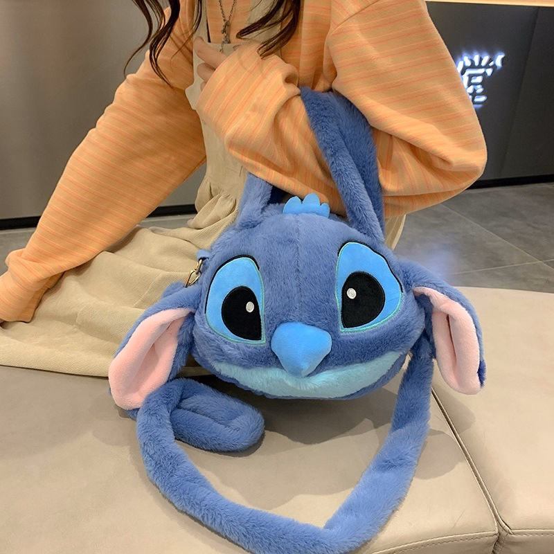 Túi Gấu Disney Đeo Chéo Bản Dây Nhung Size Lớn Có Quai Xách Nhồi Bông Dễ Thương - Dmastore - Ảnh 9