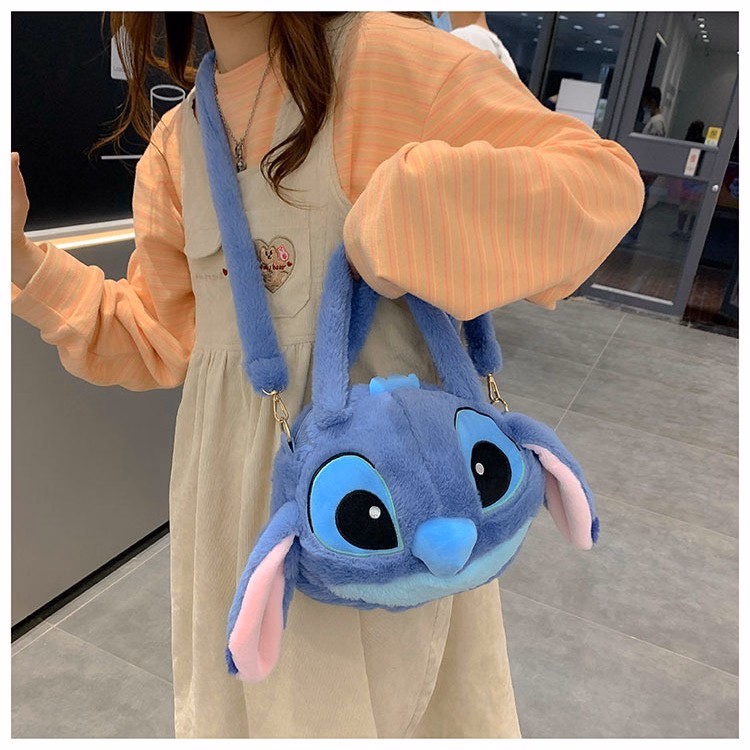 Túi Gấu Disney Đeo Chéo Bản Dây Nhung Size Lớn Có Quai Xách Nhồi Bông Dễ Thương - Dmastore - Ảnh 11