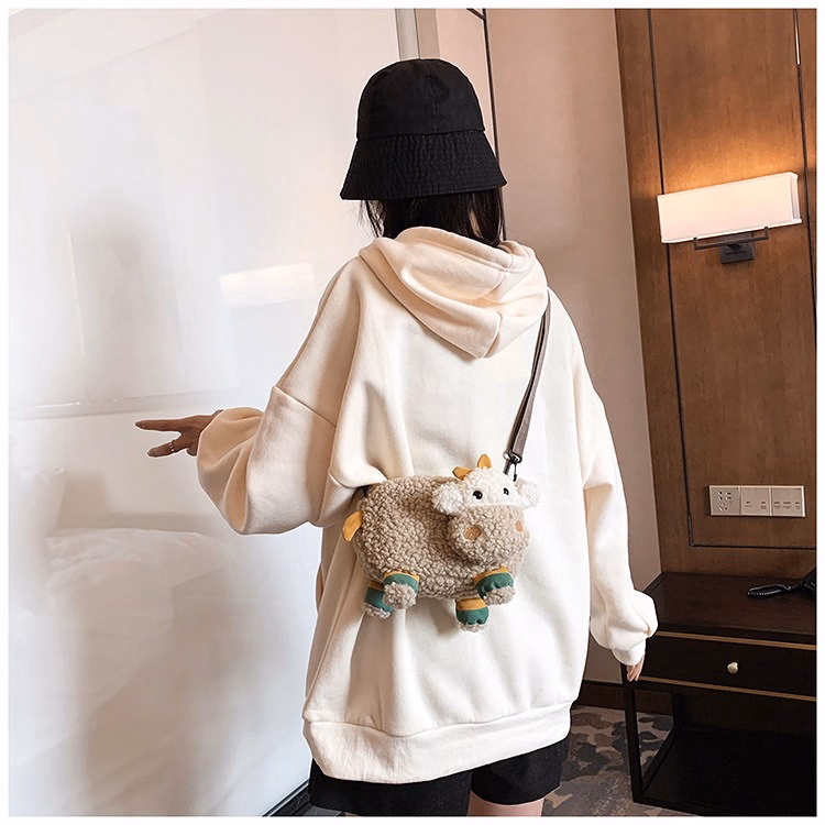 Túi Đeo Chéo Hoạt Hình Con Bò Xấu Xí Đáng Yêu - Dmastore - Ảnh 8