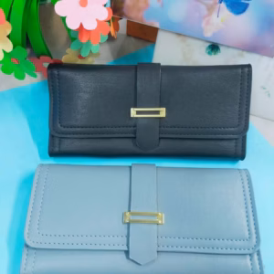 Ví Nữ Cầm Tay Họa Tiết Nắp Cài Chữ H Vi02 -Jinbbq