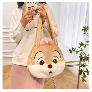 Túi Tote Hoạt Hình Sóc Nâu, Túi Xách Đeo Vai Cỡ Lớn Dễ Thương Sang Trọng - Dmastore