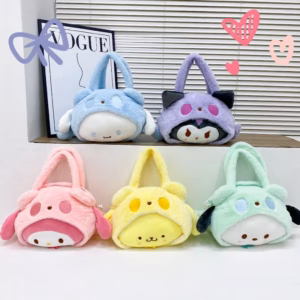 Túi Xách Đeo Chéo Gấu Sanrio Đội Mũ Dây Nhung Siêu Đáng Yêu - Dmastore